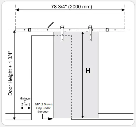 ZEKOO Barn Door Hardware Kit - fig 5