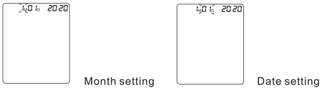 Smilecare U81RH Upper Arm Electronic Blood Pressure Monitor Instruction Manual - Month and date setting