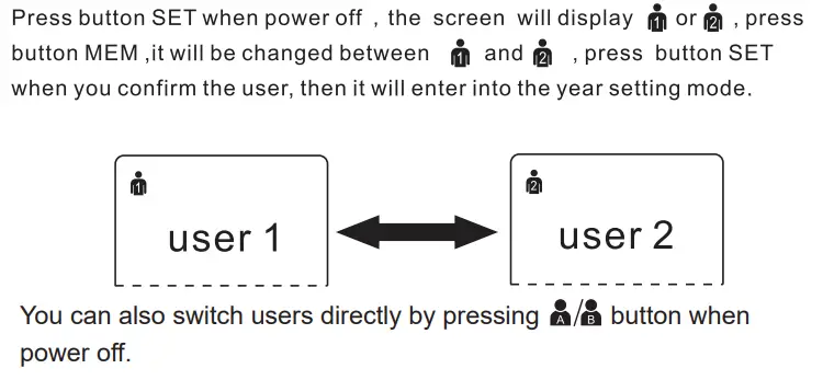Smilecare U81RH Upper Arm Electronic Blood Pressure Monitor Instruction Manual - User setting