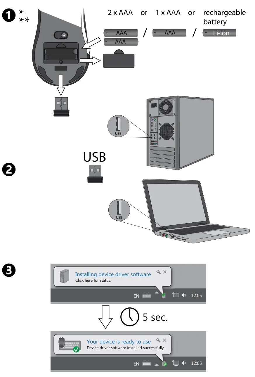 defender Datum MM-265, MM-285 Wireless Mouse - Fig 1