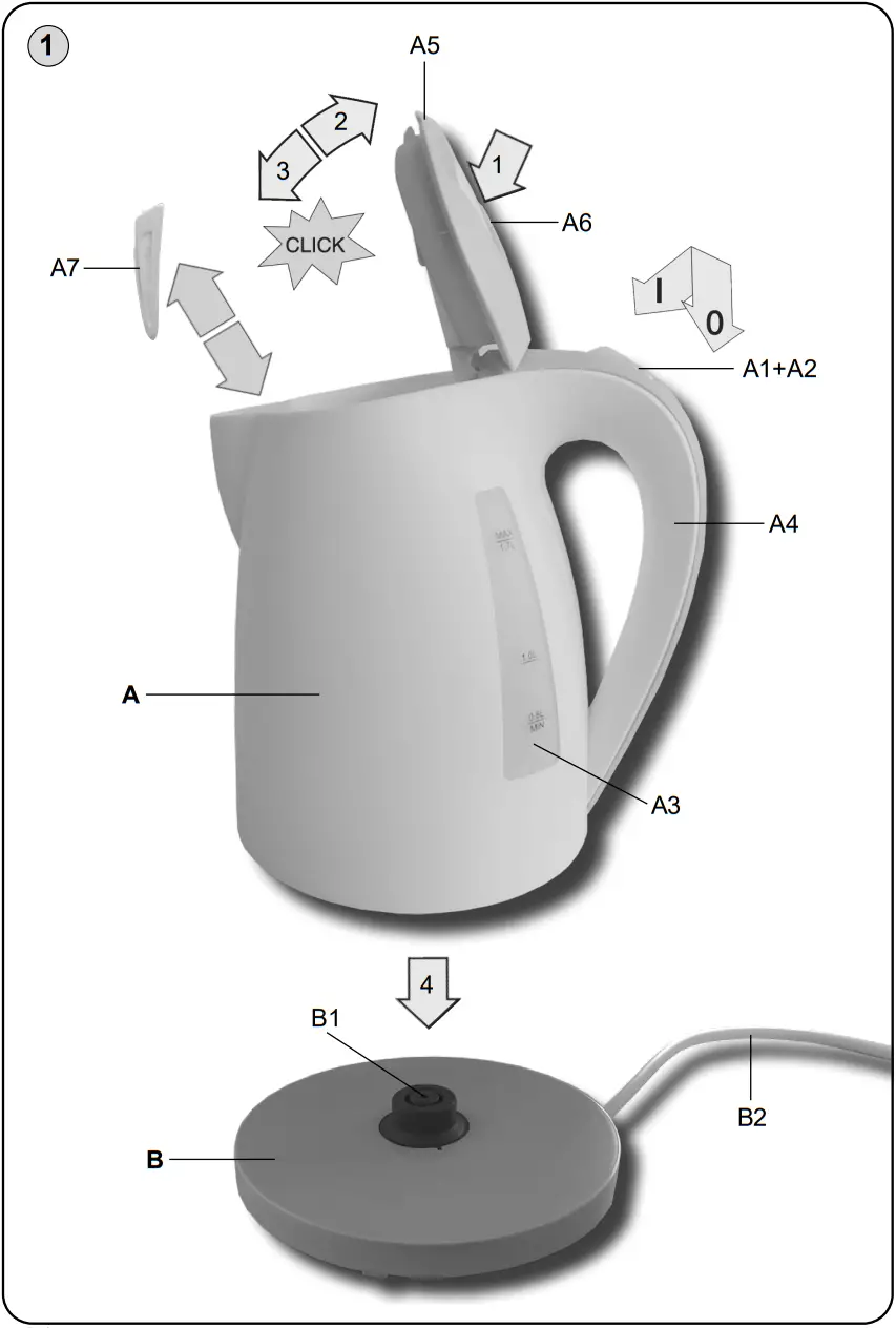 HYUNDAI VK 107 G Electric Kettle A01