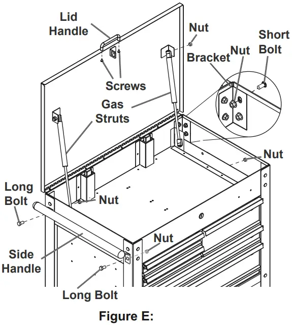 U S GENERAL 64030 30 in. 5 Drawer Mechanics Cart - Figure 5