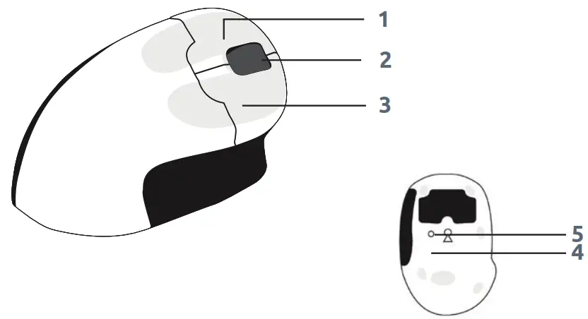 BAKKER ELKHUIZEN Wireless Grip Mouse - Diagram
