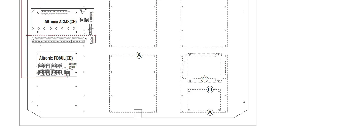 Altronix T3MK77F16D 16 Door Access and Power Integration Kit - Access Controller Position Chart for the Following Models 2