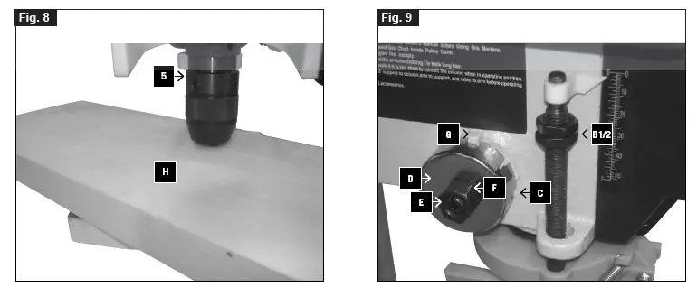 scheppach DP13 Brushless Electric Bench Pillar Drill 5