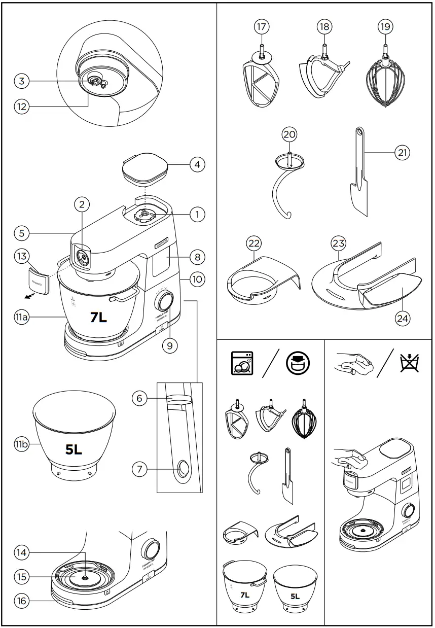 KENWOOD TYPE KWL90 Titanium Chef Patissier - Figure 1