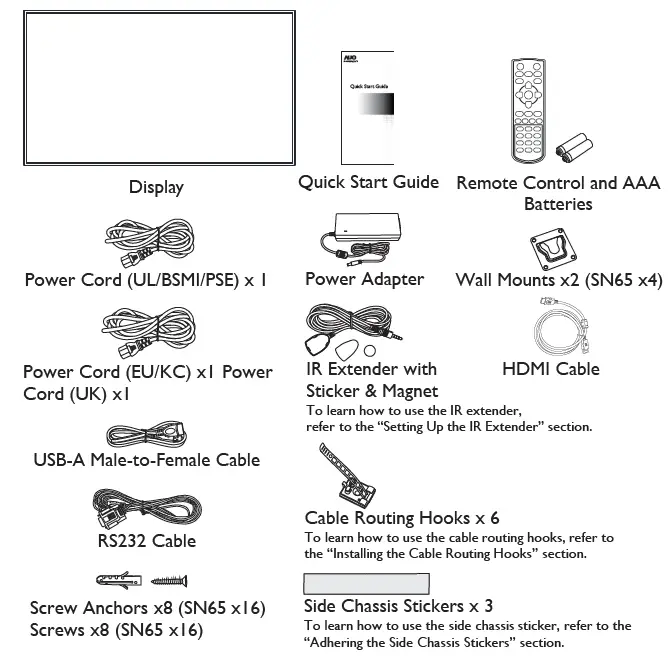 AUO PUS43A UHD Super Slim Signage Display fig 3