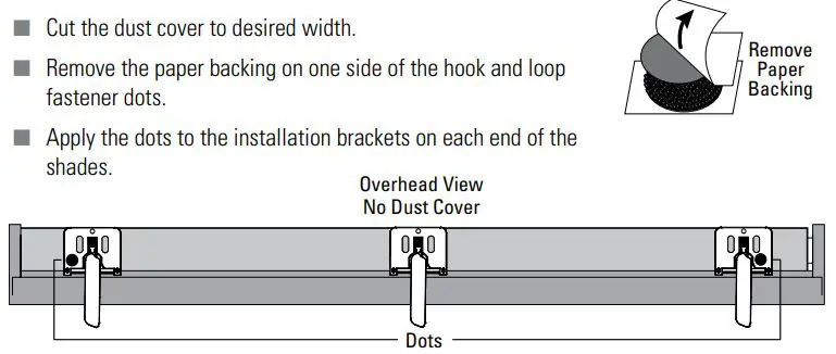 Hunter Douglas Sonnette Cellular Roller Shades Instruction Manual - Attach the Dust Cover