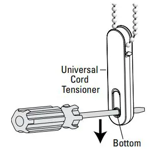 Hunter Douglas Sonnette Cellular Roller Shades Instruction Manual - Attach the Universal Cord Tensioner