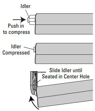 Hunter Douglas Sonnette Cellular Roller Shades Instruction Manual - Install the Idler End