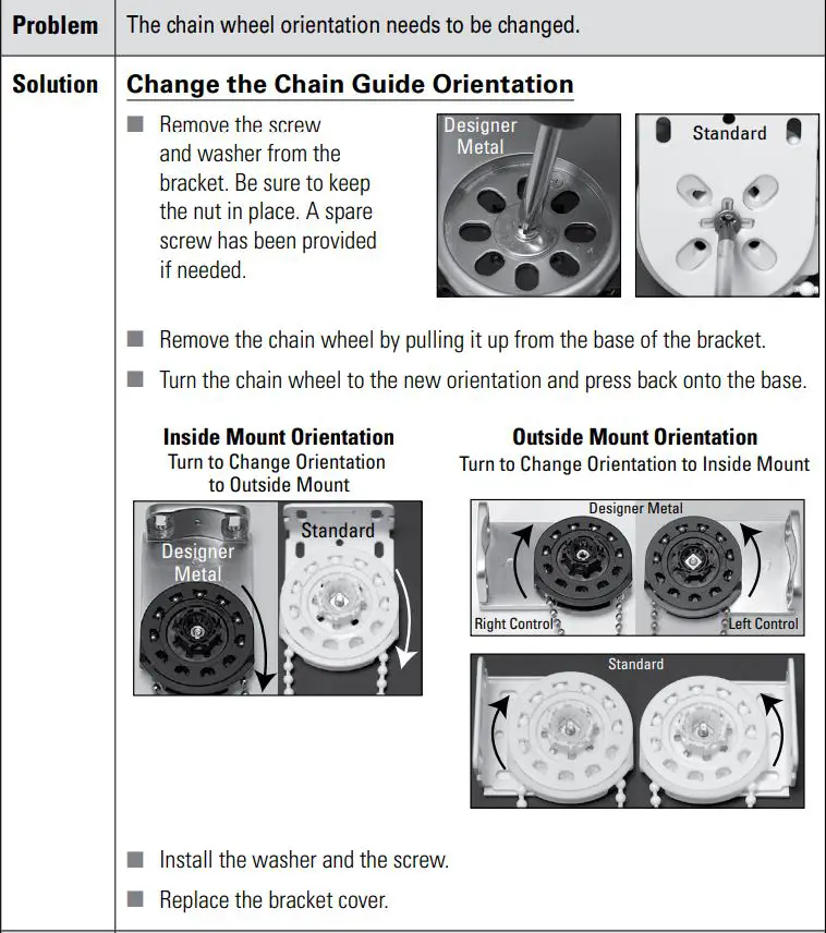 Hunter Douglas Sonnette Cellular Roller Shades Instruction Manual - Troubleshooting