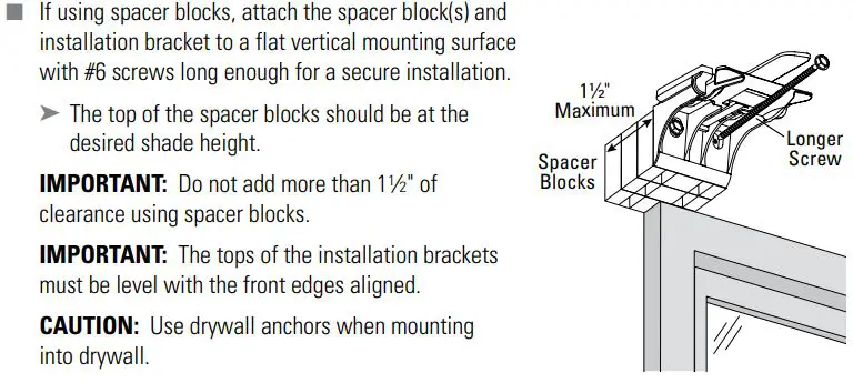 Hunter Douglas Sonnette Cellular Roller Shades Instruction Manual - Use a level to check that the mounting surface is level
