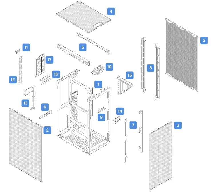 SSUPD Meshroom S Mini-ITX Small Form Factor (SFF) Case - over vew2