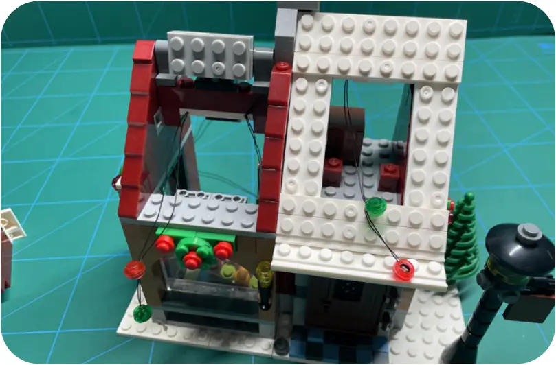 GAME OF BRICKS Light Kit for Winter Village Bakery Step 1_I