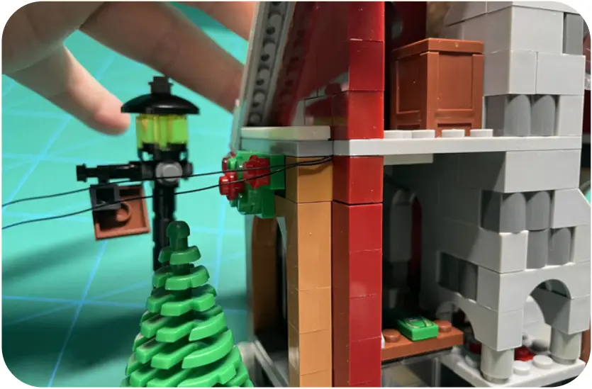 GAME OF BRICKS Light Kit for Winter Village Bakery Step 1_W