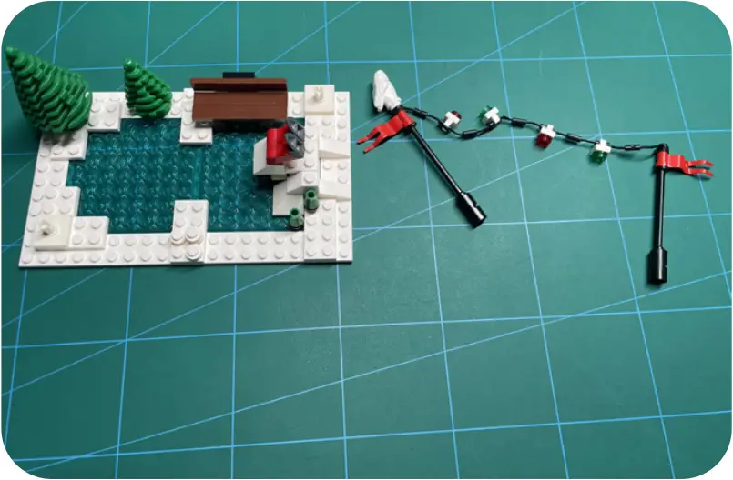 GAME OF BRICKS Light Kit for Winter Village Bakery Step 5_C