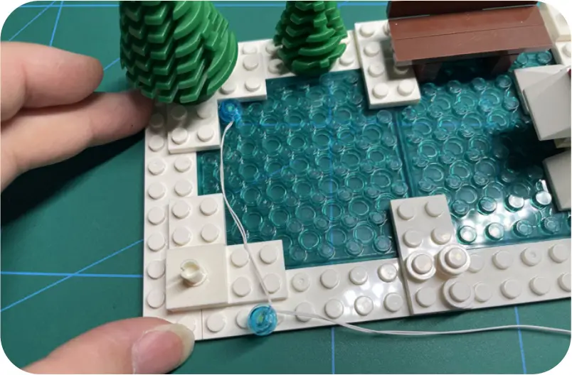 GAME OF BRICKS Light Kit for Winter Village Bakery Step 5_D