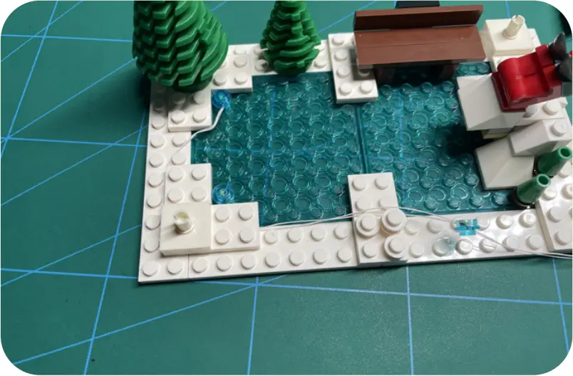 GAME OF BRICKS Light Kit for Winter Village Bakery Step 5_F