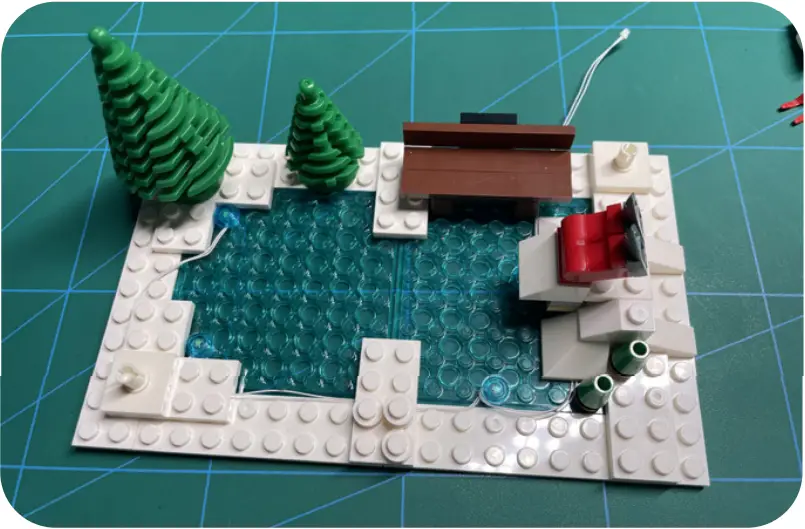 GAME OF BRICKS Light Kit for Winter Village Bakery Step 5_I