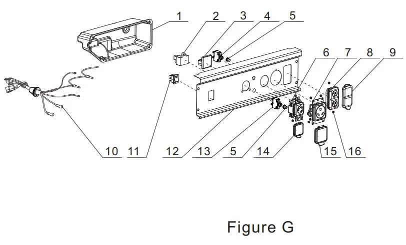 CHAMPION 3500W Portable Generator - OUTLET PANEL PART DIAGRAM