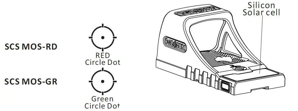 HOLOSUN SCS MOS-RD Solar Charging Sight 01