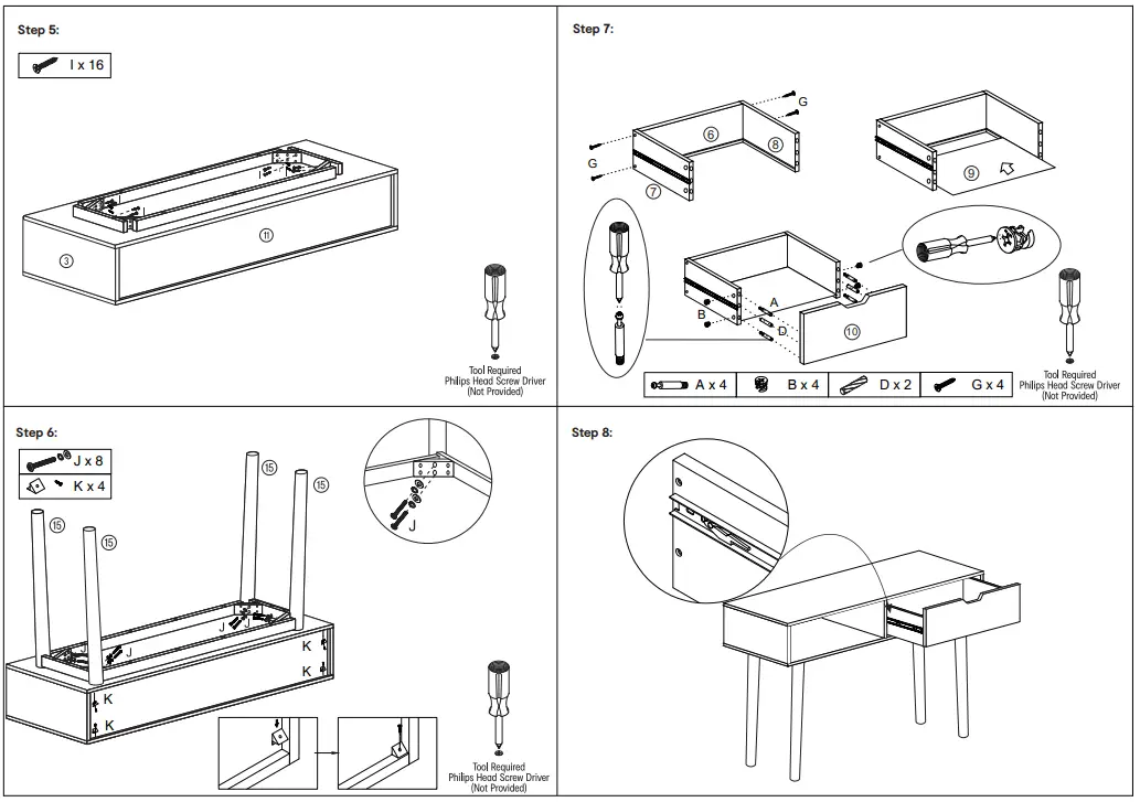 wishingtree 43228492 Oak Look Hall Table fig 3