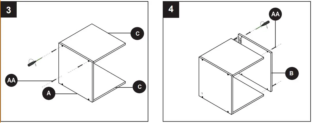 Style SELECTIONS CL22-11ST1-W 1-Cube Organizer Instruction Manual - ASSEMBLY OVERVIEW