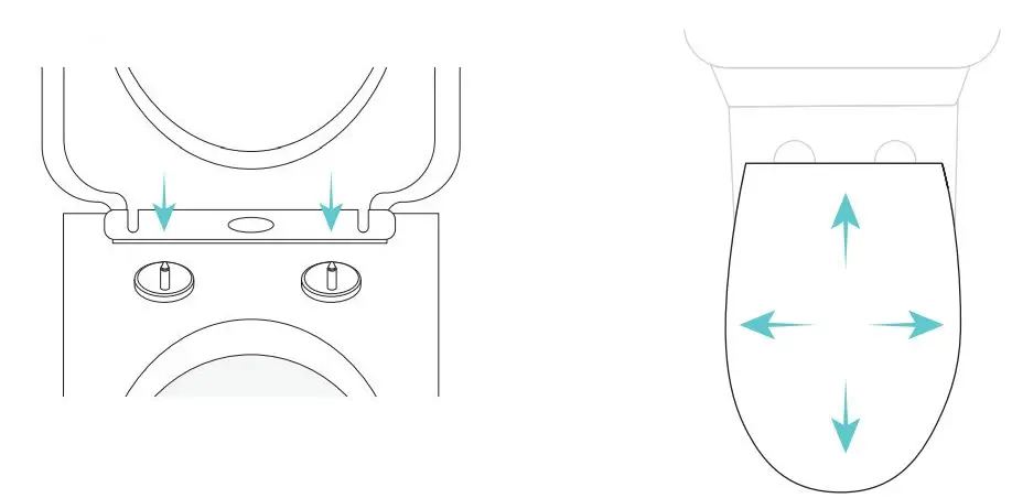 Swiss Madison SM-1T256 Carre One-Piece Toilet Instruction Manual - Adjust and Attach Seat