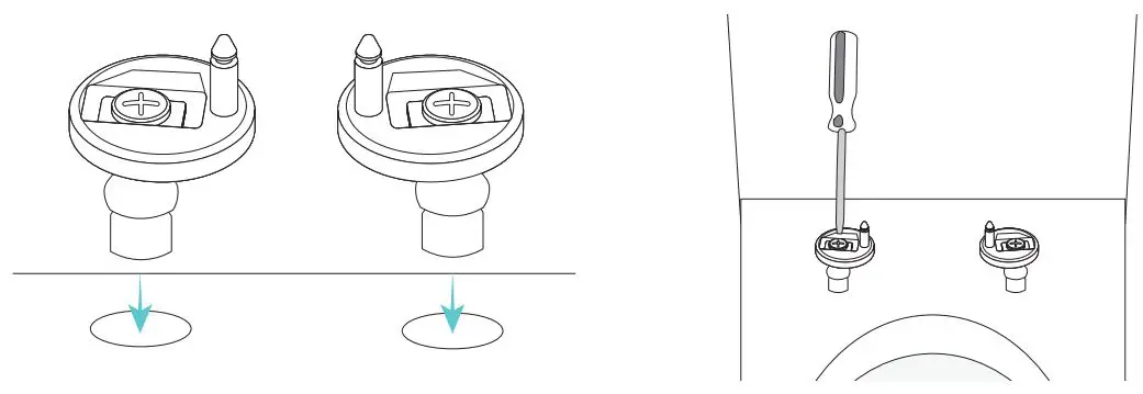 Swiss Madison SM-1T256 Carre One-Piece Toilet Instruction Manual - Attach Hinges