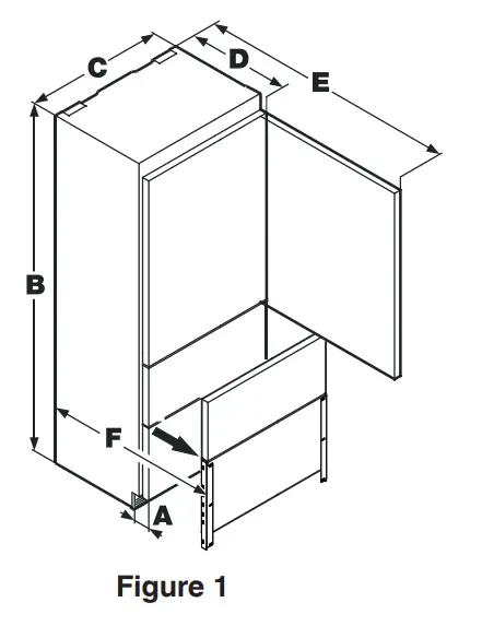 LIEBHERR HC1571 Counter Depth Bottom Freezer Refrigerator-fig1