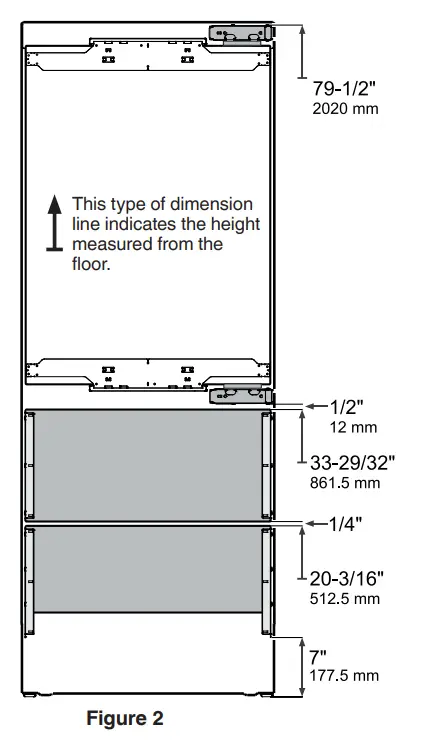 LIEBHERR HC1571 Counter Depth Bottom Freezer Refrigerator-fig2