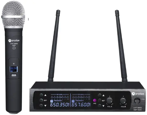 prodipe M850 DSP Duo Wireless mics UHF