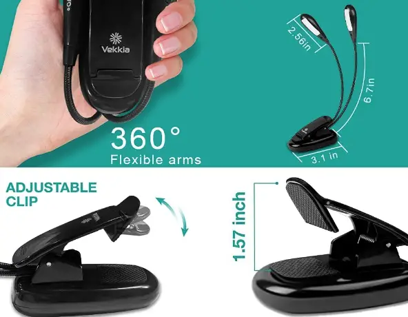 Vekkia-BH-01-Dual-Heads-Rechargeable-Book-Light-fig-3