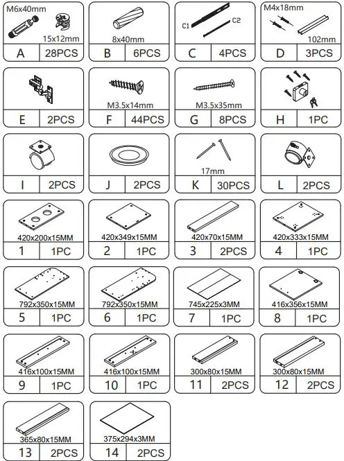 Reshable MR11Y0180 Lockable Mobile Styling Cabinet W-Holder Drawer-fig4