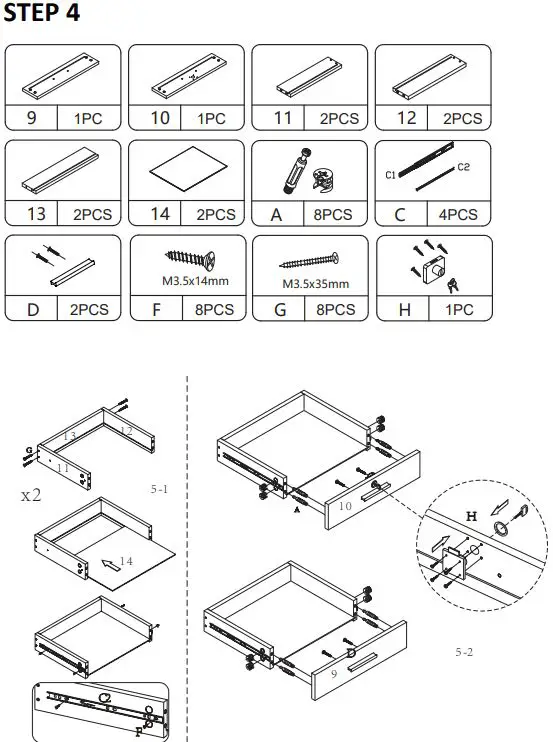 Reshable MR11Y0180 Lockable Mobile Styling Cabinet W-Holder Drawer-fig8