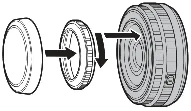 FUJIFILM 16670168 Fujinon Lens XF 27mm F2.8 R WR - ATTACHING THE HOOD