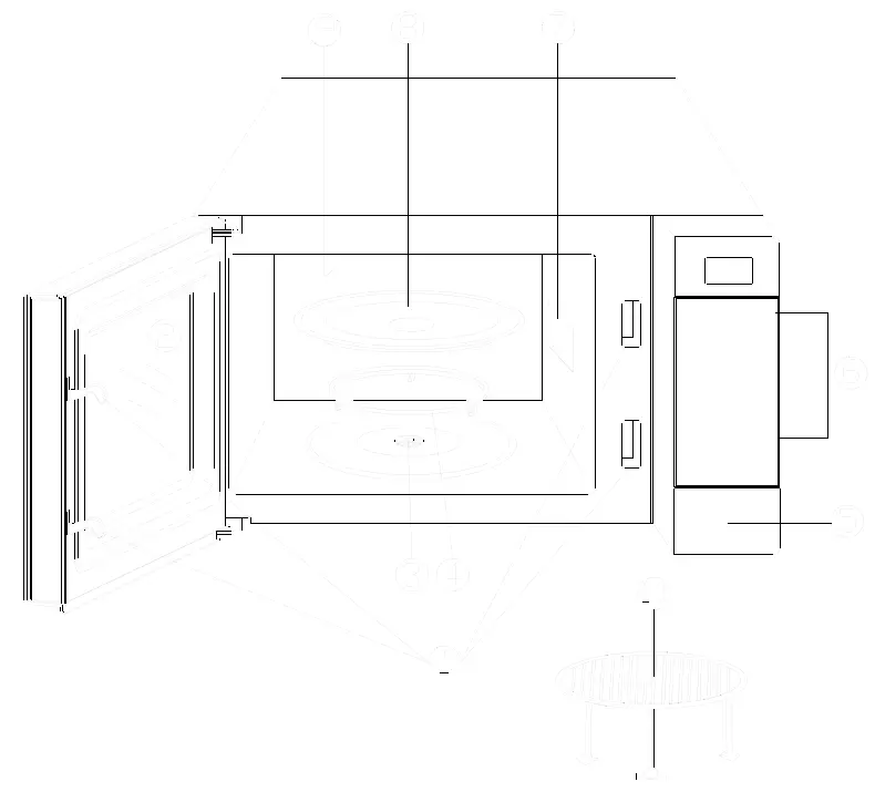 Haier HP43100AP-ZB Microwave Oven - parts