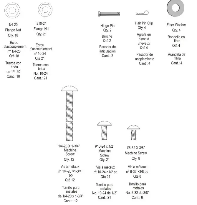Char-Broil 12201570 - HARDWARE LIST