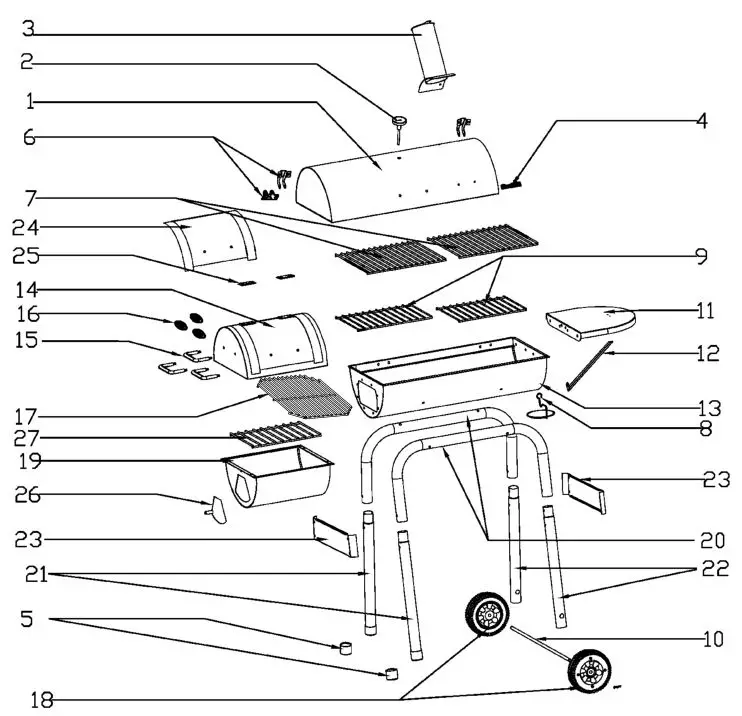 Char-Broil 12201570 - PARTS DIAGRAM