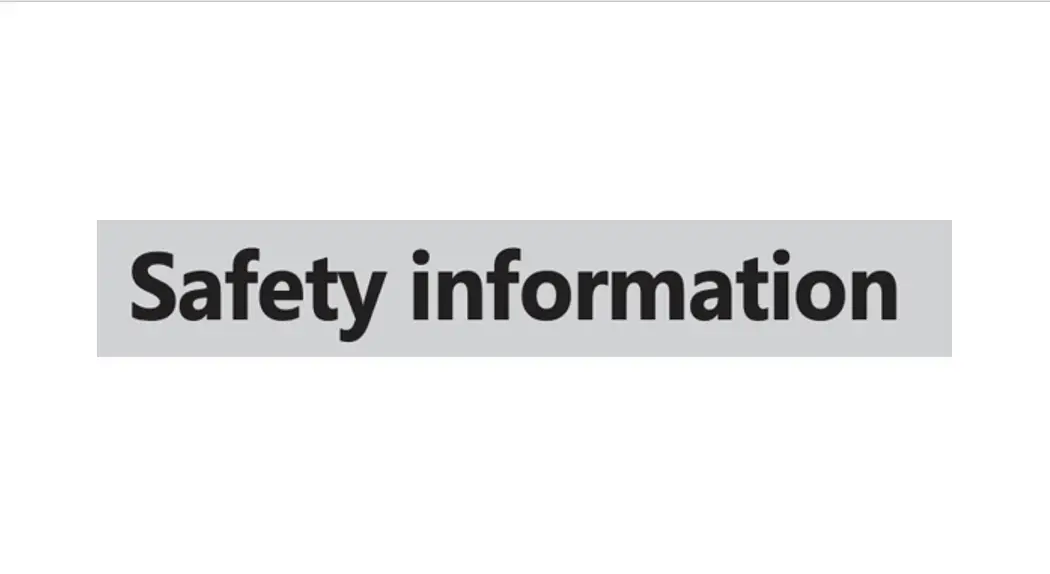 Samsung Safety Information Instructions