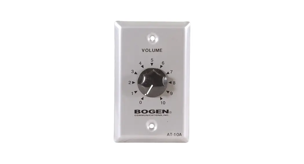Bogen At10a Attenuators For 25v/70v Speaker Line User Manual Bogen At10a Attenuators For 25v/70v Speaker Line User Manual