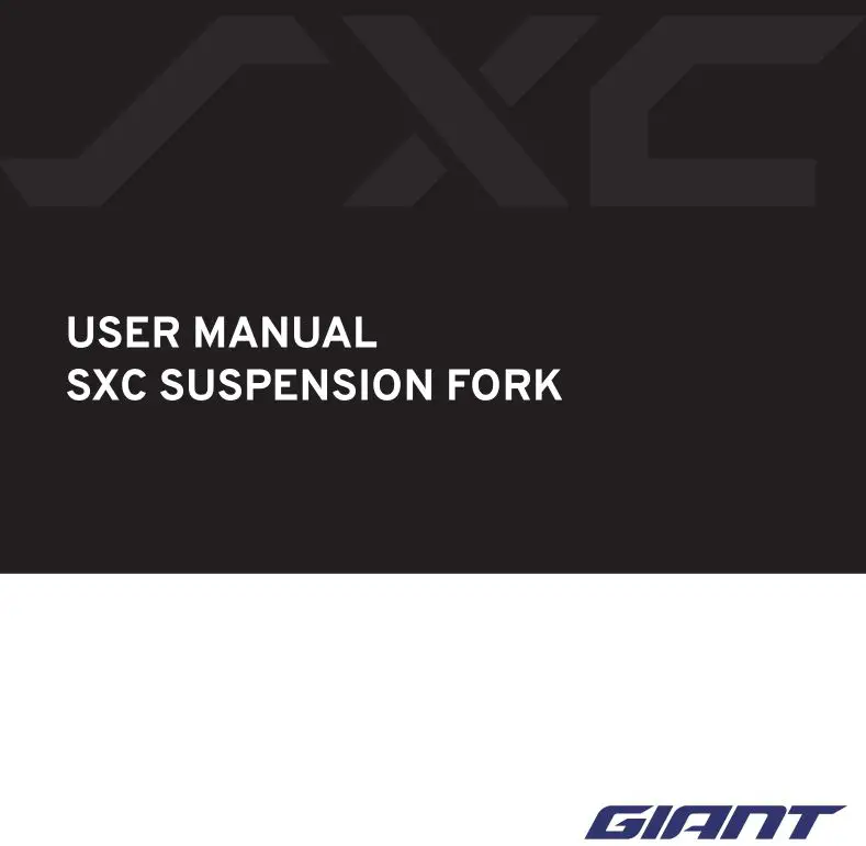 GIANT SXC Suspension Fork User Manual