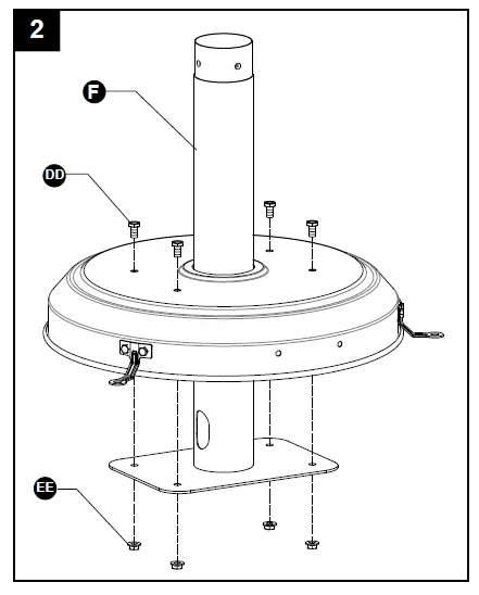 Hiland NG-HB Tall Natural G Patio Heater fig 6