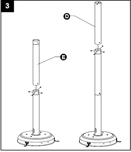 Hiland NG-HB Tall Natural G Patio Heater fig 8