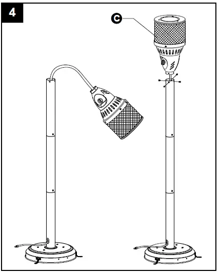 Hiland NG-HB Tall Natural G Patio Heater fig 9