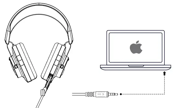 EKSA E3000 Wired Gaming Headset - On Latop