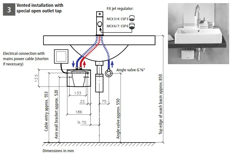 CLAGE MCX 3..7 E-Mini Instant Water Heater - 3