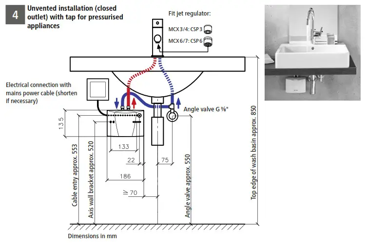 CLAGE MCX 3..7 E-Mini Instant Water Heater - 4