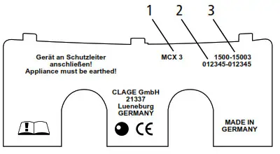 CLAGE MCX 3..7 E-Mini Instant Water Heater - Rating plate cover