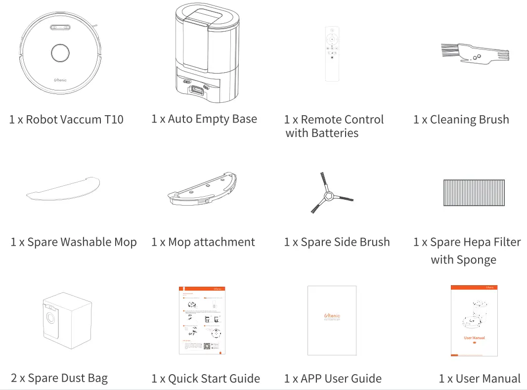 Ultenic T10 Robot Vacuum and Mop with Self Empty Station-fig1